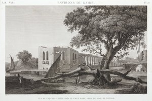 Vanhan Kairon akvedukti Roudahin saarelta Egyptistä, n. 1798 tekijältä Unbekannt