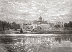Castle Howardin etelärintama Pohjois-Yorkshiressä Englannissa 1800-luvun lopulla, Own Country -julkaisusta 1898 tekijältä Unbekannt