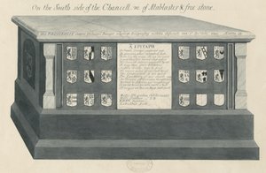 Hauta Biddulphin kirkossa - William Bowyer : pesupiirustus, nd [?1800-luku] tekijältä Unbekannt