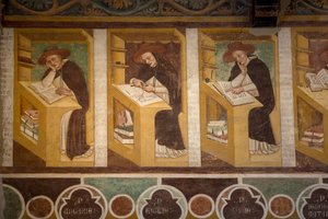 Tommaso Barisini, jota kutsutaan myös nimellä Tommaso da Modena, sek. XIII, fresko, St. Nicolòn kirkko, nave, Treviso, Italia (kuva) tekijältä Unbekannt