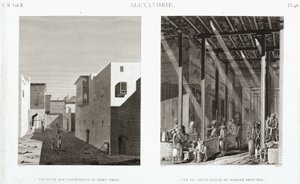 Kaksi näkymää Aleksandriaan, Egyptiin, n. 1798 tekijältä Unbekannt