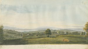 Vale of Shugborough: akvarellimaalaus, nd [1700-luvun loppu] tekijältä Unbekannt