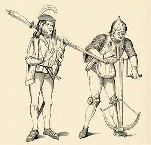 Varlet/Squire ja Archer tekijältä Unbekannter Künstler