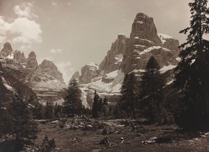Näkymä alppitunturille Brenta Alta, Brenta-ryhmässä sijaitsevalle Brenta Alta-alalle tekijältä Unbekannter Künstler