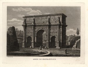 Näkymä Konstantinuksen kaarelle, Arco di Costantino, Rooma tekijältä Unbekannt