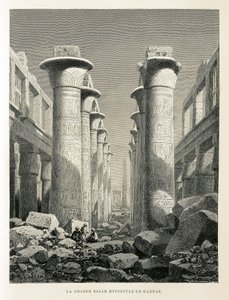 Näkymä Great Hypostyle Halliin Karnakissa Egyptissä Kuva Egyptin atlasesta tekijältä Unbekannter Künstler