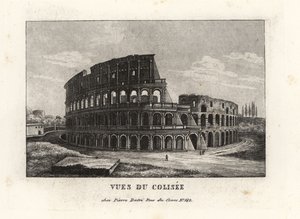 Näkymä Colosseumin raunioille, Amphitheatrum Flavium, Rooma tekijältä Unbekannt