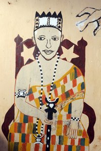 Voodoo seinämaalaus luostarissa. Togoville, Togo tekijältä Unbekannt