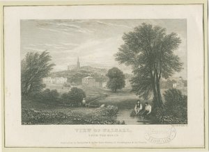 Walsall Town - North View: kaiverrus ja [1800-luku] tekijältä Unbekannt