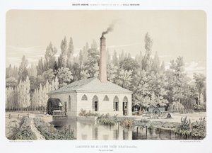 Water Power, Pre-1900 sinkkivalssaamo (Laminoir), Saint Louis, lähellä Bray, Ranska tekijältä Unbekannt