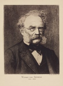 Werner von Siemens, saksalainen sähköinsinööri ja keksijä, n. 1880 tekijältä Unbekannter Künstler