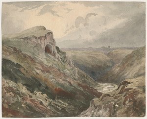 Wetton Dale: akvarellimaalaus ja [?1800-luku] tekijältä Unbekannt