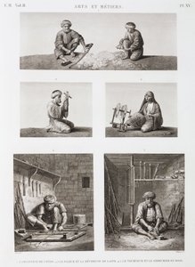 Wool & Worsted, Spinning Tekstiili- ja puutyöläiset, Egypti, n. 1798 tekijältä Unbekannt