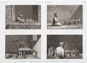 Wool & Worsted, Weaving Weaving, Egypti, n. 1798 tekijältä Unbekannt
