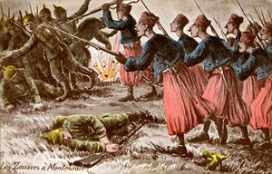Zouave Montmirailissa länsirintamalla tekijältä Unbekannter Künstler