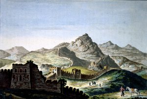 Kiinan suuri muuri, noin 1820 (kaiverrus). tekijältä Unbekannter Künstler