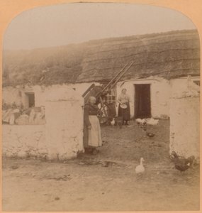 Ominainen koti, Ballintoy Village, Antrimin kreivikunta, Irlanti, 1900. tekijältä Underwood and Underwood