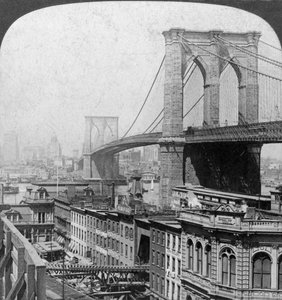 Brooklyn Bridge, New York, USA, 1901. tekijältä Underwood and Underwood