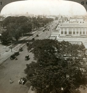 Chowringhee Road, Kalkutta, Intia, 1900-luku. tekijältä Underwood and Underwood