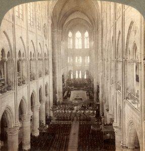 Suuren Notre Damen katedraalin sisustus, Pariisi, Ranska, 1900.