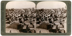 Jerusalem pohjoisesta muurista nähtynä, Palestiina, 1897. tekijältä Underwood and Underwood