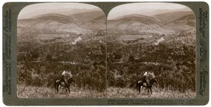 Libanon, katso itään Jordanin laakson yläosan yli Hermon-vuorelle, 1900-luku. tekijältä Underwood and Underwood