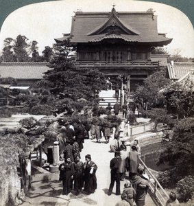Pääportti Kameidon temppeliin Tokiossa, Japanissa, 1904 tekijältä Underwood and Underwood