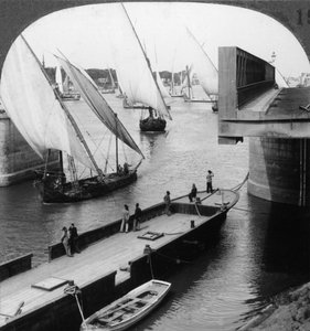 Suuri Niilin silta, Kairo, Egypti, 1905. tekijältä Underwood and Underwood