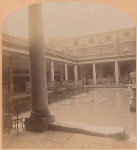 Vanha roomalainen kylpylä, Bath, Englanti, 1900. tekijältä Underwood and Underwood