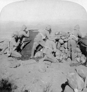 New Zealand Hillia puolustavat joukot, Slingersfontein, Etelä-Afrikka, 25. tammikuuta 1900. tekijältä Underwood and Underwood