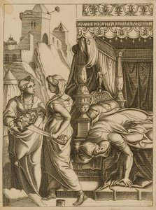 Judith ja piika Holoferneksen pään kanssa tekijältä Unidentified