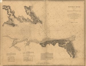 Potomac-joki (neljässä arkissa) tekijältä United States Coast Survey