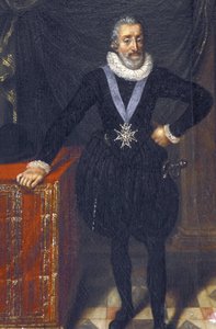 Indre & Loire N* 213 - Chateau de Plessis-les-Tours - Henri IV:n muotokuva - 1600-luvun ranskalainen koulu