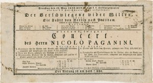 Niccolo Paganini - näytelmä tekijältä Unknown