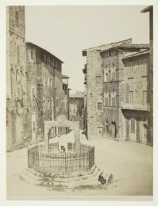 San Gimignano, Piazza Cavour cistern cis tekijältä Unknown