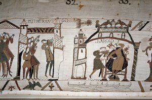 32: Komeetan ulkonäkö; 33: Sanansaattaja varoittaa kuningas Harold II:ta (1022 - 1066) - Bayeux