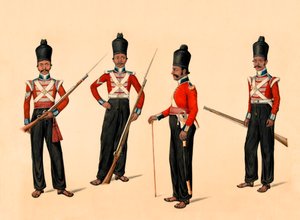 40. Madrasin syntyperäinen jalkaväki, noin 1835 tekijältä Unknown