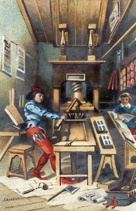 Kirjapaino 1400-luvulla. tekijältä Unknown artist