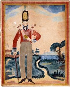 Sotamies 7th rykment of Footista (Royal Fusiliers) Karibialla tekijältä Unknown artist