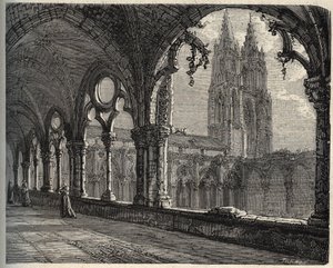 Abbaye Saint-Jean-des-Vignes - Soissons - (Saint Jean des Vignes) - kaiverrus kirjaimella "" PATRIE" - PECTUREQUIREQUE RANSKAN KUVAUS 6 OSASSA, LUCIEN HUARD - 1800-luvun loppu tekijältä Unknown artist