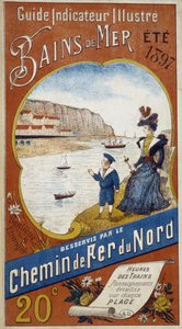 Indikaattorioppaan mainosjuliste Kuvitetut merikylvyt, joita palvelee Northern Railway, kesä 1897 tekijältä Unknown artist