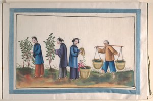 Albumi, joka sisältää kaksitoista maalausta silkkiä tekevistä ihmisistä tekijältä Unknown Artist