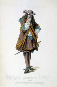 Alceste Molièren teoksessa "Misantrooppi". tekijältä Unknown artist