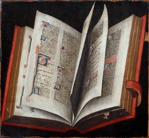 Avattu liturginen kirja - Anonymous - c. 1525 - Öljy puulle - Art History Museum, Vienne tekijältä Unknown artist