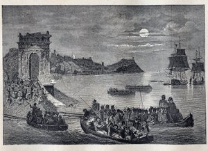 Ancona (Ancona) - Louis Philippe I käynnisti Anconan retkikunnan Italiaan yönä 22. ja 23. helmikuuta tekijältä Unknown artist