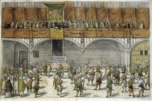 Arkkitehtuuri Mathias ja Orangen prinssi vannovat valan suojellakseen Alankomaiden vapautta tekijältä Unknown artist