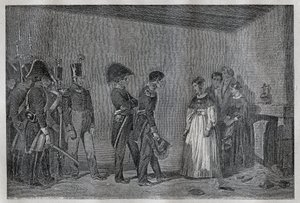 Berryn herttuattaren (1798-1870 Marie-Caroline de Bourbon-Sisilia) pidätys Nantesissa 7. marraskuuta tekijältä Unknown artist