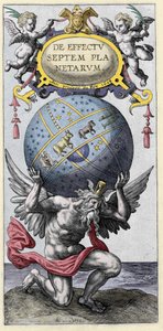 Atlas kantaa maailmaa. Kaiverrus 1600-luvun alusta. tekijältä Unknown artist
