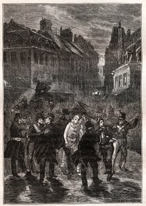 Hyökkäykset Louis-Philippe I:tä vastaan ​​- Le conspiracy de la rue des Prouvaires - 1. helmikuuta tekijältä Unknown artist