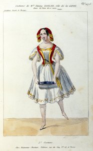 Itävaltalainen tanssija Fanny Elssler (1810-1884) baletissa "La gipsy" 1839 1800-luvun vedos tekijältä Unknown artist